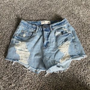 GARAGE blue jean shorts
